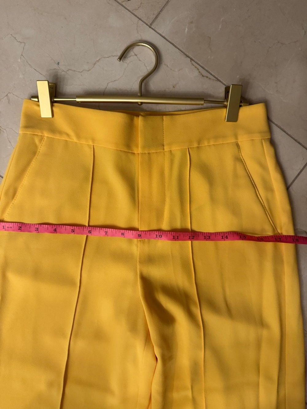 Alice + Olivia Dylan Sunny Yellow Trousers size 4 - Picture 10 of 11